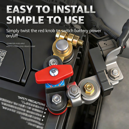 Heavy Duty Car Battery Disconnect Switch 12V 24V Rotary Master Power Cut Off