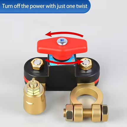 Heavy Duty Car Battery Disconnect Switch 12V 24V Rotary Master Power Cut Off