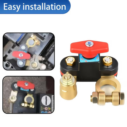 Heavy Duty Car Battery Disconnect Switch 12V 24V Rotary Master Power Cut Off
