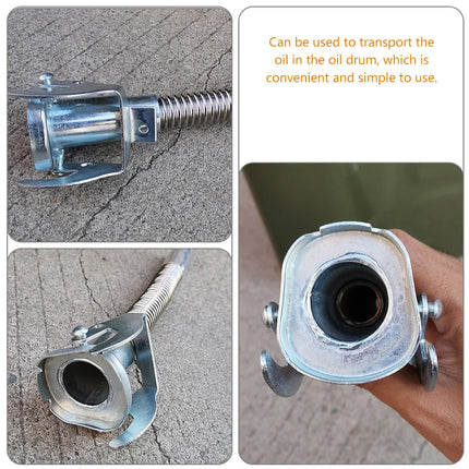 Stainless Steel Oil Pourer Oil Nozzle Tube Metal Material Bendable Press Lid