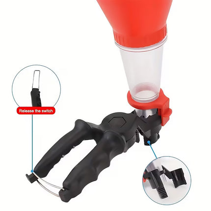 Car Engine Oil Filling Funnel with Hands Free Clamp and Clear Tube Universal
