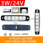 10PCS 24V LED Marker Lights Waterproof 6 LED Clearance Lamps for Truck Trailer Boat