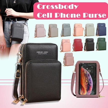 Women Crossbody Phone Purse Touch Screen Bag Rfid Blocking Wallet Shoulder Strap Aimall