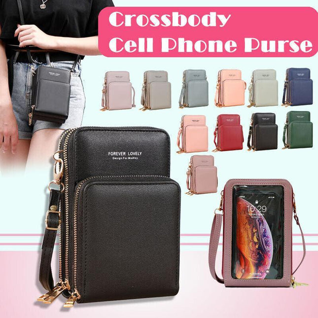 Women Crossbody Phone Purse Touch Screen Bag Rfid Blocking Wallet Shoulder Strap Aimall