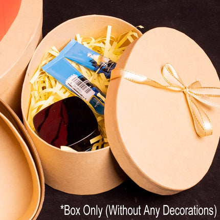 5pcs Oval Gift Boxes Paper Packaging Box Handcrafted Gift Storage Display Case