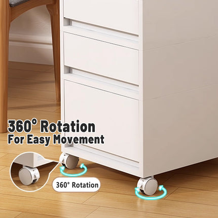 Rolling Casters Mobile Storage Cabinet with Drawers for Home Office Garage Use