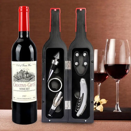 Wine Bottle Opener Set 5pcs Manual Corkscrew Opener Wine Tools Kit for Bar Use
