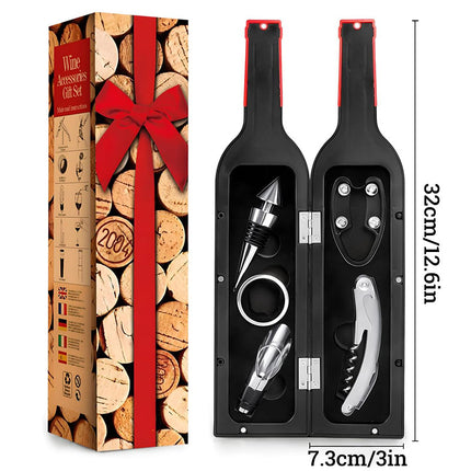 Wine Bottle Opener Set 5pcs Manual Corkscrew Opener Wine Tools Kit for Bar Use