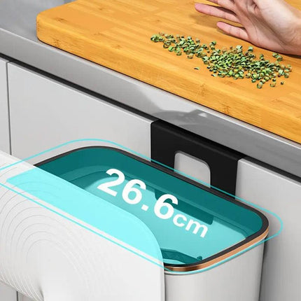 7L Wall Mounted Trash Can with Lid Large Capacity Kitchen Bathroom Waste Bin