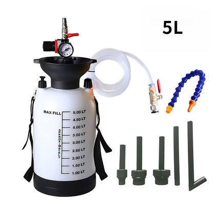 5L Pressurised Transmission Fluid Transfer Pump with Gauge and 5 ATF Adapters