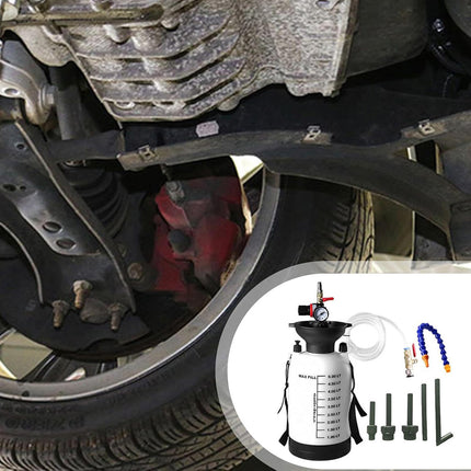 5L Pressurised Transmission Fluid Transfer Pump with Gauge and 5 ATF Adapters