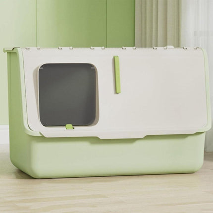 Large Fully Enclosed Cat Litter Box with Lid Odor Control Litter Pan for Cats