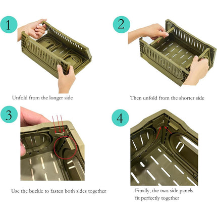 Foldable Storage Box Outdoor Organizer Collapsible Storage Container for Camping