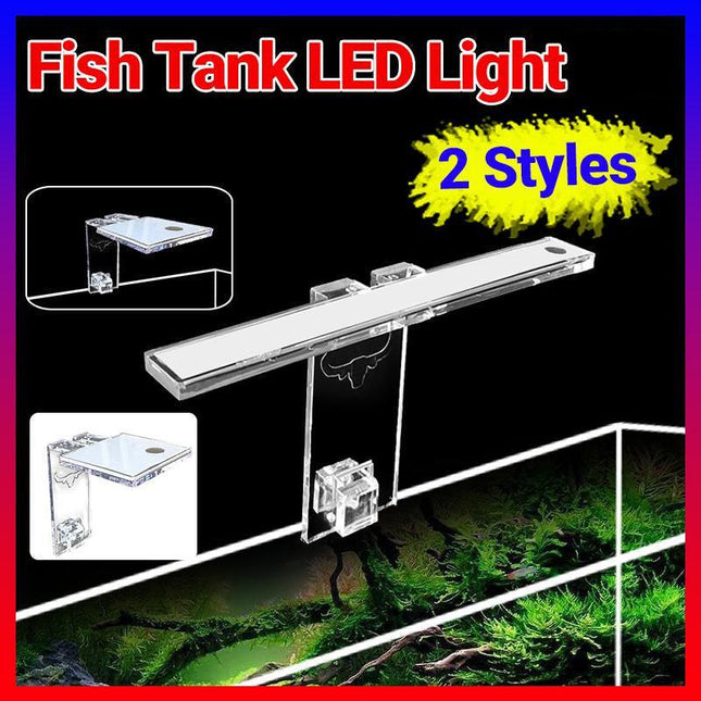 Aquarium Light LED Lamp Aqua Plant Fish Tank Lighting Clip-On Bracket Light - Aimall