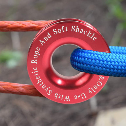 Heavy Duty 41000lbs Recovery Ring Winch Rope Snatch Tow Off-Road Accessory