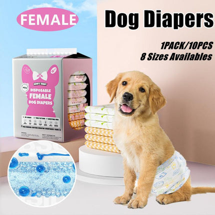 Disposable Female Dog Diapers Leakproof Breathable with Colour Indicator