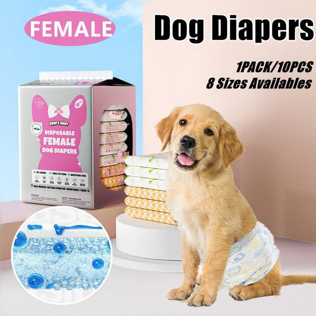 Disposable Female Dog Diapers Leakproof Breathable with Colour Indicator
