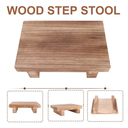 Wooden Bedside Step Stool Indoor Outdoor Mobility Step Stool Portable One Step