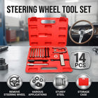 Steering Wheel Puller Lock Plate Compressor Tool Set 14pcs Car Removal Kit