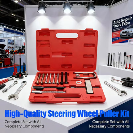 Steering Wheel Puller Lock Plate Compressor Tool Set 14pcs Car Removal Kit