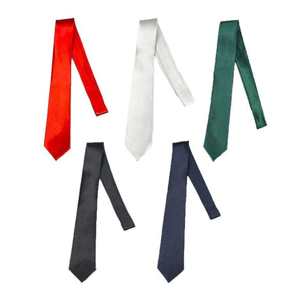 Mens Skinny Tie Plain Wedding Slim Necktie Formal Casual Narrow Party