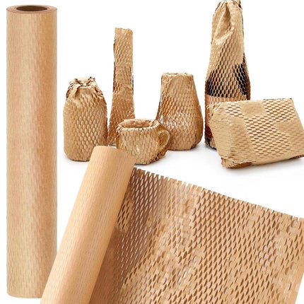 Honeycomb Kraft Paper Roll Shockproof Cushioning Wrapping Paper for Packaging