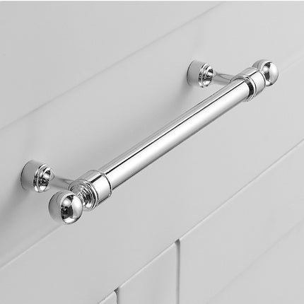 Silver Closet Handle Modern Round Ball Long Pull for Drawer Cabinet Door Use