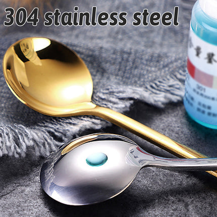 24PCS Stainless Steel Stirring Spoons Set Easy to Clean for Kitchen Cafe Use