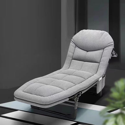 Folding Bed Single Model Dark Grey For Office Nap Camping Travel Midday Rest Use
