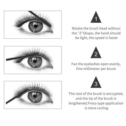 Volumising Long Lasting Waterproof Mascara Non Smudge Eye Enhancing Black