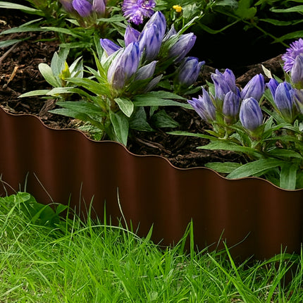 Brown Garden Landscape Edging Border Flexible Lawn Fence Roll Outdoor Decor