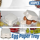 300PCS Paper Egg Tray 4 Slot Molded Pulp for Egg Packaging Use