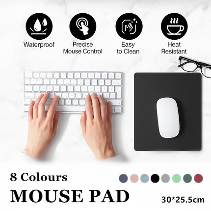 Leather Mouse Pad 30x25.5cm Waterproof Gaming Desk Mat Anti Slip Rubber Mousepad