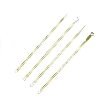 4IN1 Blackhead Pimple Remover Tool Popper Extractor Black Head Tools Set AUStock - Aimall