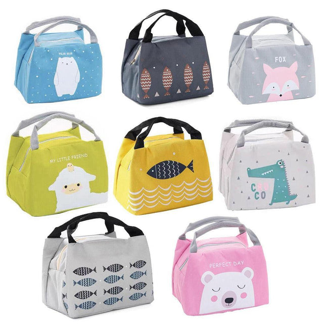 Portable Insulated Thermal Lunch Box Carry Tote Picnic Case Storage Bag 21x17x15cm