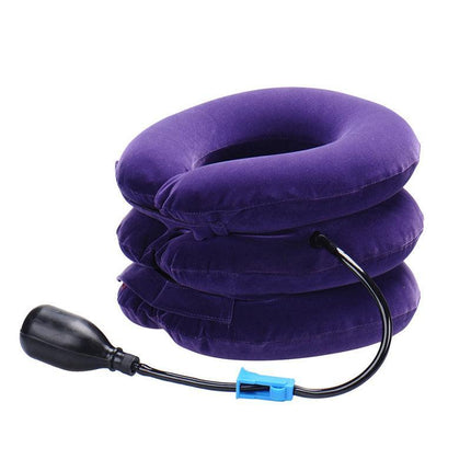 Air Inflatable Neck Pillow Head Cervical Traction Support Stretcher Pain Relief - Aimall