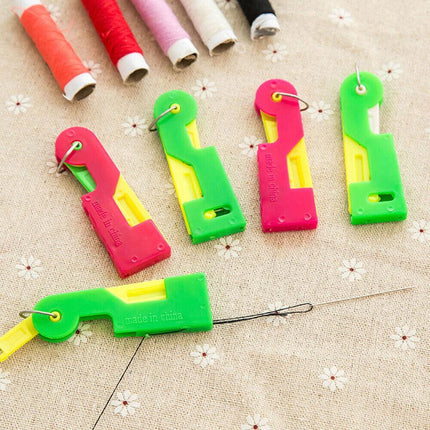 3 PCS Mini Fashion Automatic Needle Threader Sewing Threading Guide Device Tool - Aimall