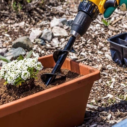 Power Garden Spiral Plant Auger Earth Planter Drill Bit Post Hole Digger Tool Au