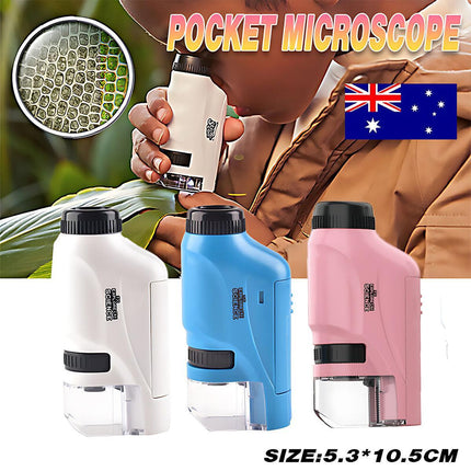 Pocket Microscope Portable Science Toy Educational Kit for Young Learners