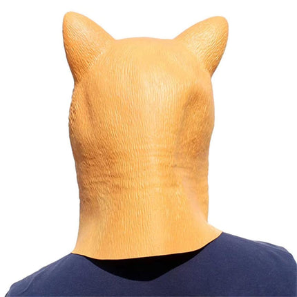 Funny Yellow Dog Animal Headgear Costume Spooky Party Props for Cosplay Fun