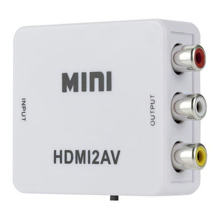 HDMI to RCA Composite AV CVBS 3RCA Video Cable Converter 1080p Downscaling White - Aimall