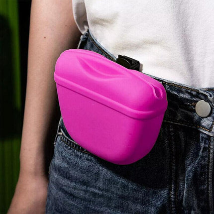 Pet Silicone Training Treat Bag Pouch with Clip Waist Pack Feed Feed Dog AU - Aimall