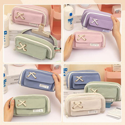 Stylish Officeworks Pencil Case Large Capacity Stationery Organizer 6 Colours