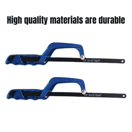 Aluminum Alloy Mini Hand Saw for Woodworking Household Hacksaw Frame with Blade