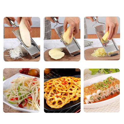 Multi-Purpose Vegetable Slicer Peeler Stainless Steel Grater Shredder Cutter