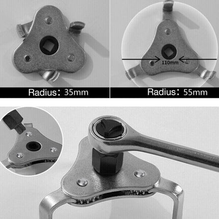 3 Jaw Oil Filter Wrench for Filters up to 102mm Car Engine Removal Tool