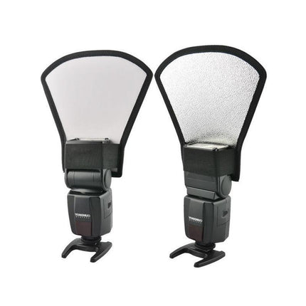 Camera Flash Diffuser Softbox Silver and White Reflector for Canon - Aimall