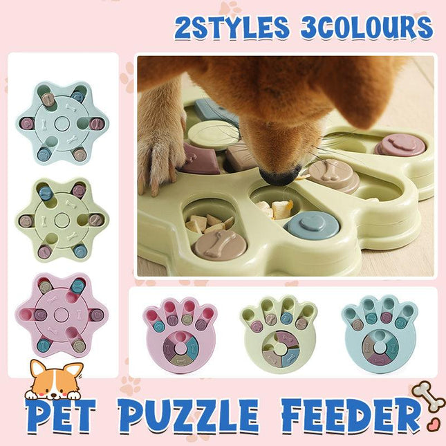 Dog Treat Dispenser Food Puzzle Toy Interactive Training Feeder Pet Supply Bowl - Aimall