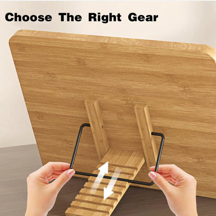 Wooden Adjustable Reading Stand Multifunctional Book Holder Bracket for Desk
