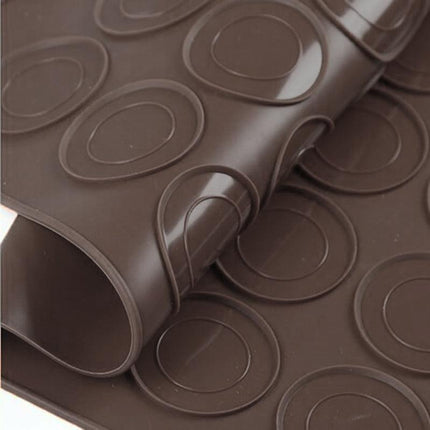 30 Cavities Macaroon Baking Tray Non Stick Mould Silicone Macaron Sheet Mat Au - Aimall
